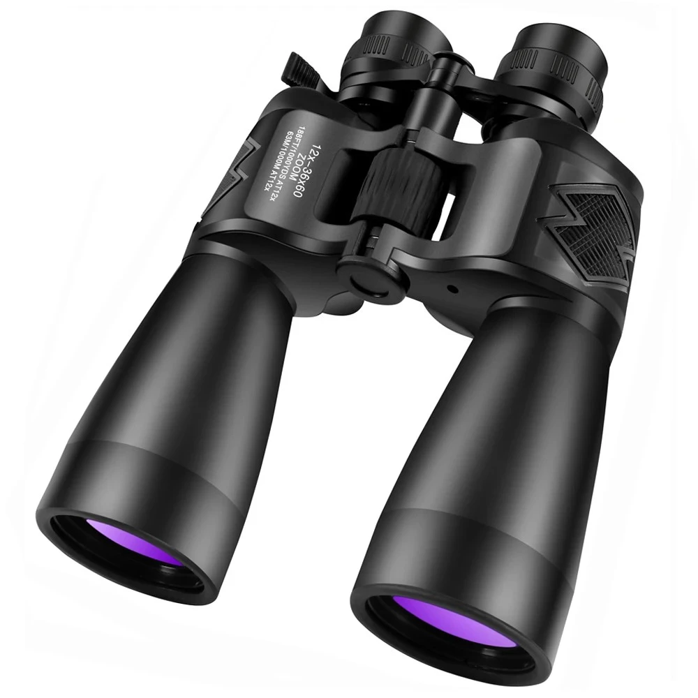 12-36X60 Binoculars BAK4 Prism FMC Optical Lens High Power Hunting Birdwatching  telescope
