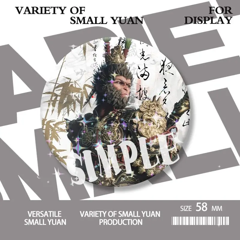 بروش أنيمي Wukong الأسطورة السوداء ، دبابيس كرتون ، ديكور ذاتي الصنع ، حقيبة ظهر ، إكسسوارات ملابس ، هدية عيد ميلاد الطالب