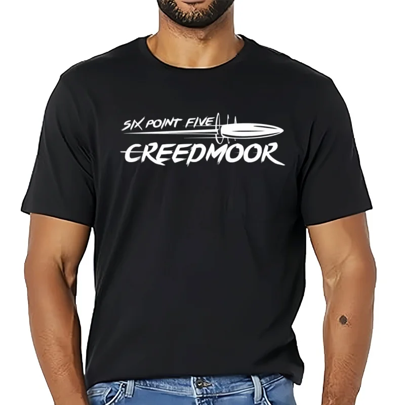Camiseta Creedmoor à manches courtes et col rond pour homme, 6,5 coton, tir à la cible, cadeau de carabine de précision, homme