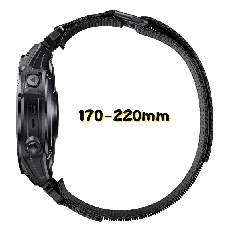 Runcool QuickFit 26mm Nylon Strap For Garmin Fenix 7X 6X Pro/Epix Pro 51mm 47mm/Fenix 5XPlus Braided Watchband