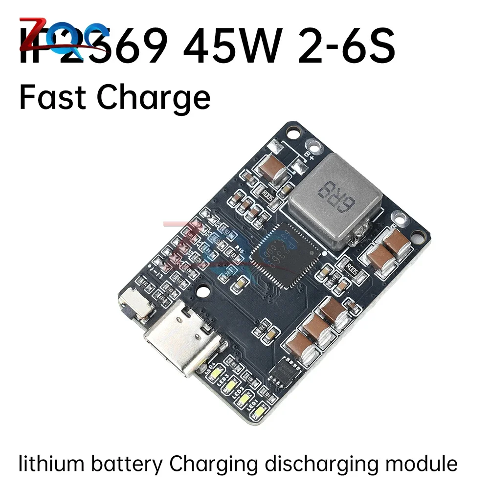 IP2369 2~6S 45W Li-ion Battery Charger/Discharger Module for Mobile Power/Drone Charge Protection Module Type C Interface