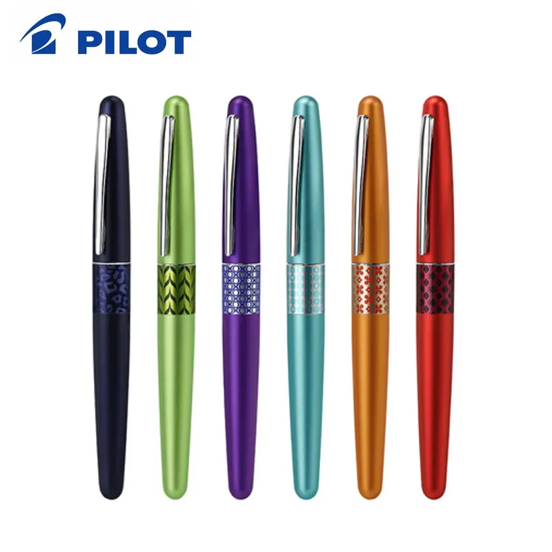 new-original-pilot-pens-fountain-pens-88g-metal-pen-stainless-steel-nib-metropolitan-animal-colorful-high-quality-for-writing