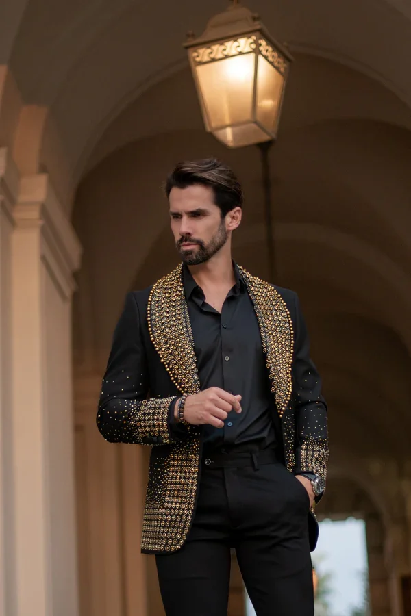 Luxury Slim Fit Men's 2 Piece Suit High Quality One Button Wedding Tuxedo Formal Party Blazer Business Customized Male Wear