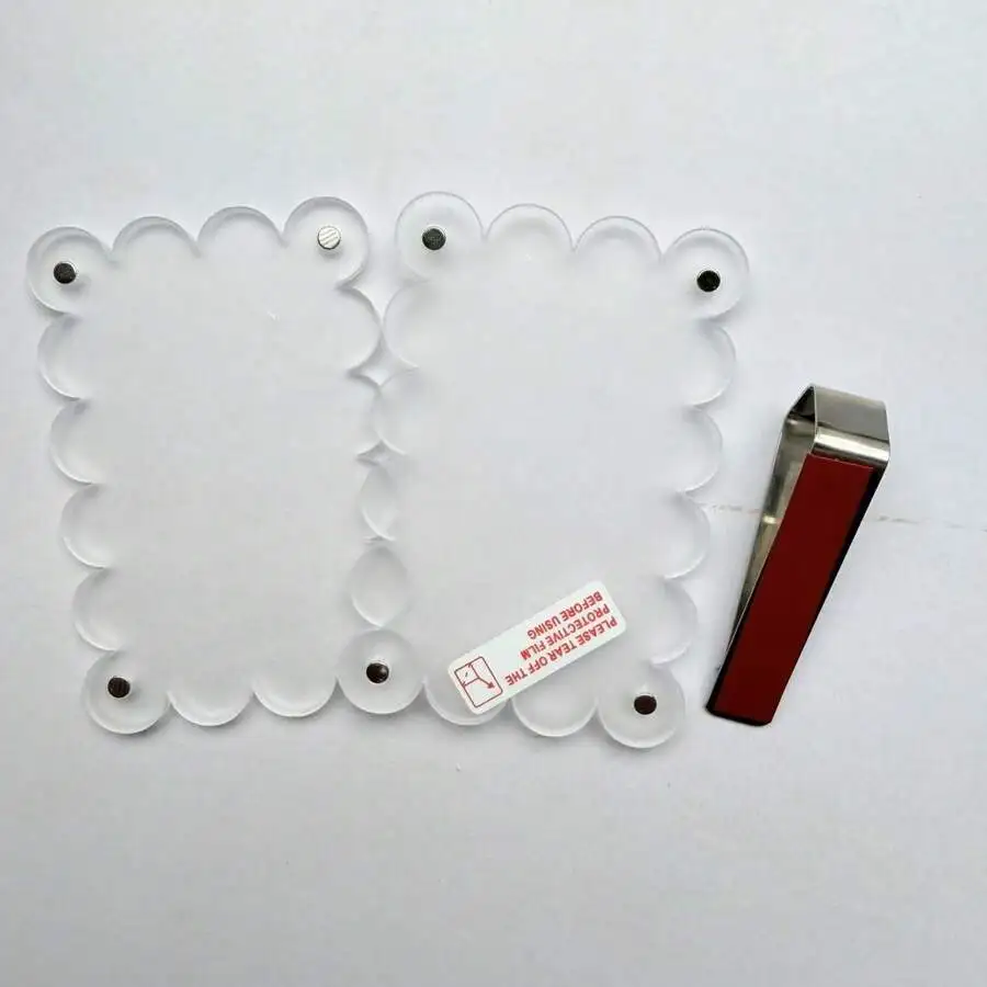 Universal Acrylic Magnetic Photo Holder Accessories, Refrigerator Magnetic Stickers, Transparent Magnetic Instant Camera Photo