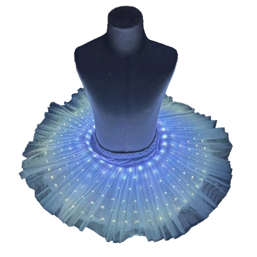 

Women Glow Star Tutu Light Up Skirt Birthday Wedding LED Full Color Dress Girls Ballet Dance Halloween Christmas Party Costume