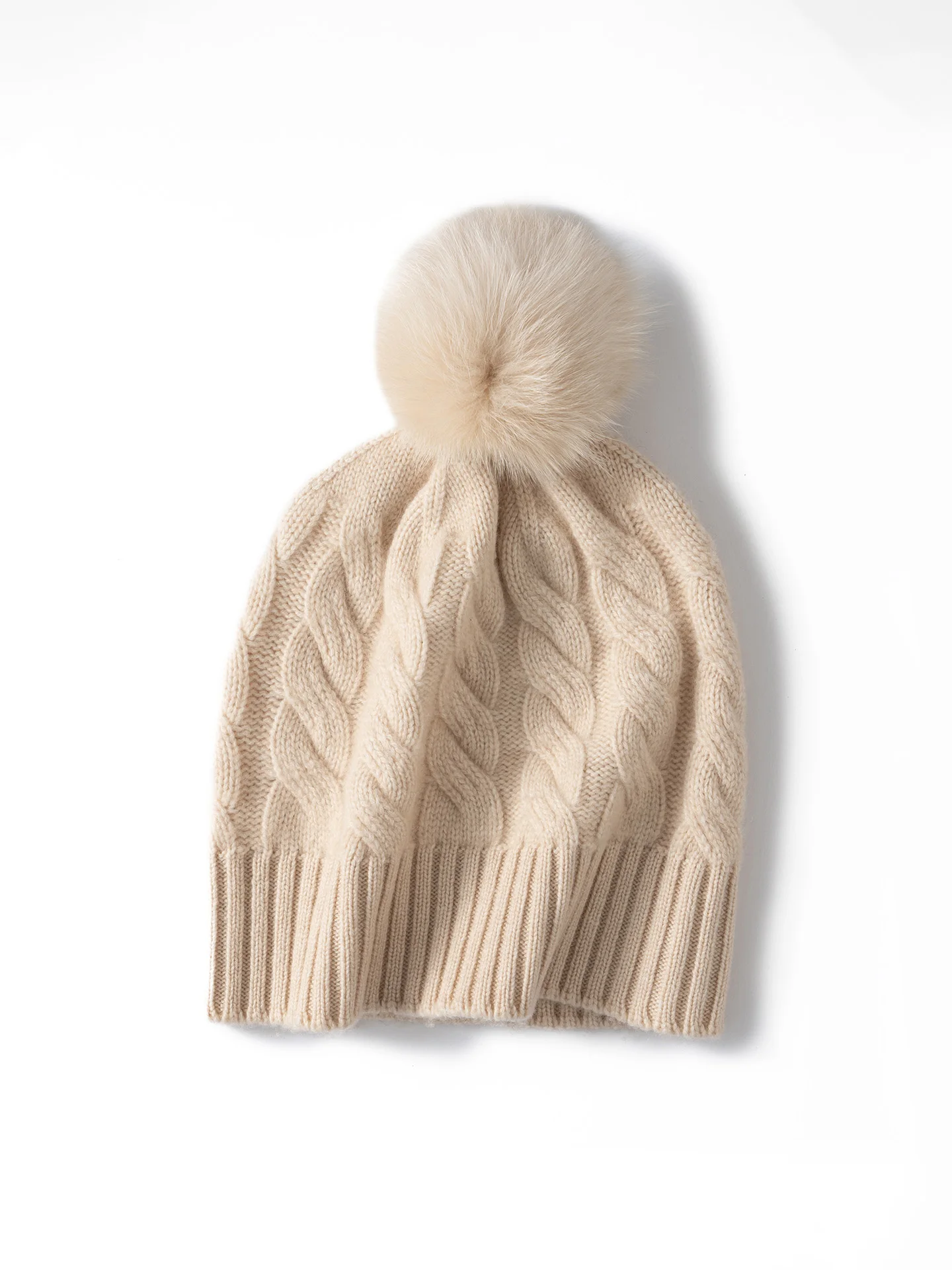 classic-knitted-thiened-woolen-hat-camere-twist-flower-design-for-women-autumn-winter-warm-materni-non-folding-cap