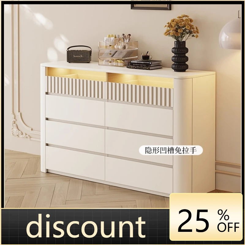 

LMM arc chest cabinet living room household bone line tea cabinet
