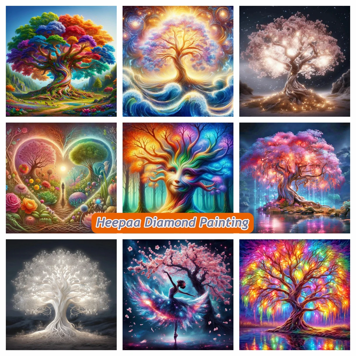 

Glowing Colorful Tree 5d Full Diamond Painting Fantasy Forest Scenery Mosaic Cross Stitch Handwork Diy Gift Home Decor