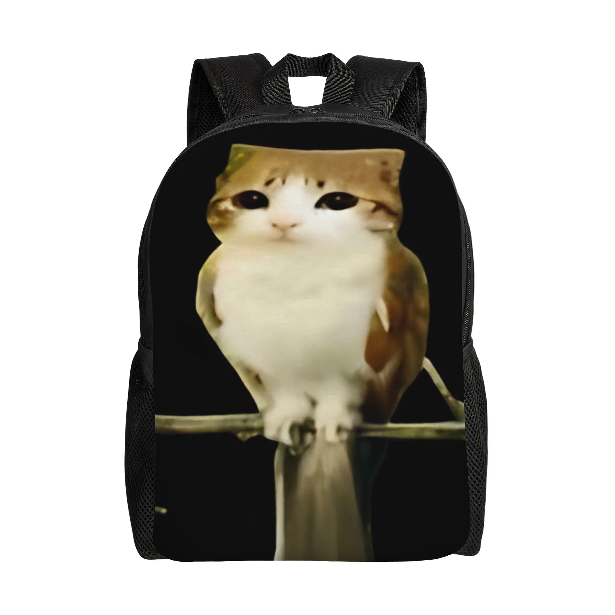 

Meowl Meme Teenage Backpack Lightweight Student Cat Owl Brainrot 90s Daypack for Men Women Laptop Computer Canvas Bags