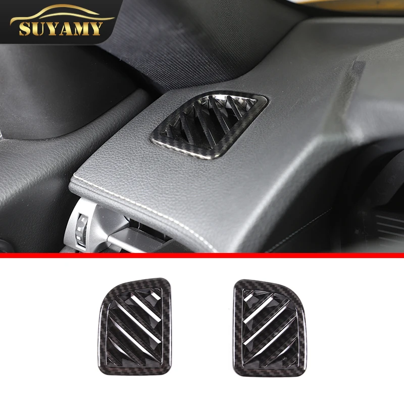 

For Toyota Supra GR A90 2019-2022 Car Modeling ABS Carbon Fiber Dashboard Air Outlet Frame Sticker Auto Modification Accessories