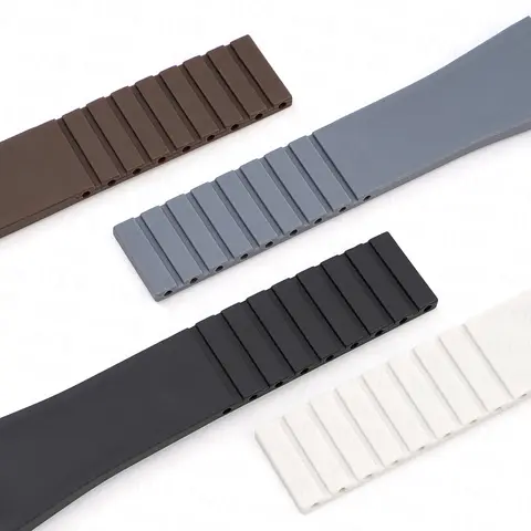 FKM gummiklockarmband med snabbkoppling 20 mm böjd ände för Omega Seamaster 300 dykarklocka ersättningsarmband uppgradering med vikbar klocka 10 best sales 20 mm klockarmband med böjd ände - №4