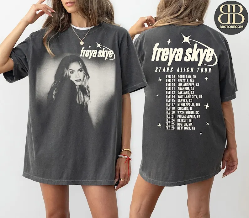 

Freya Skye Stars Align Tour 2026 Shirt, Freya Skye Concert Music, Freya Skye T-Shirt
