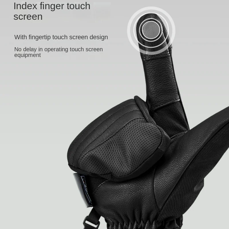 Motorcycle Gloves Three-finger Ski Gloves for Men Women Can Touch Screen Waterproof and Wear-resistant Warmth and Breathability