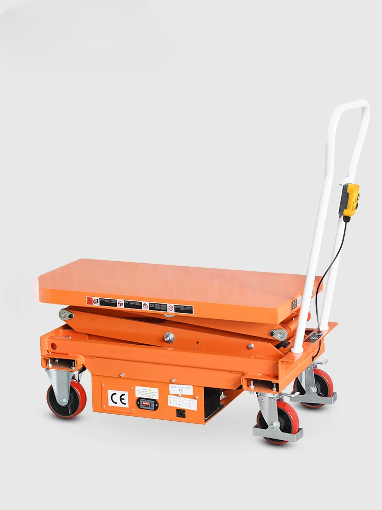 Electric lifting platform car Small hydraulic lifting car Mobile