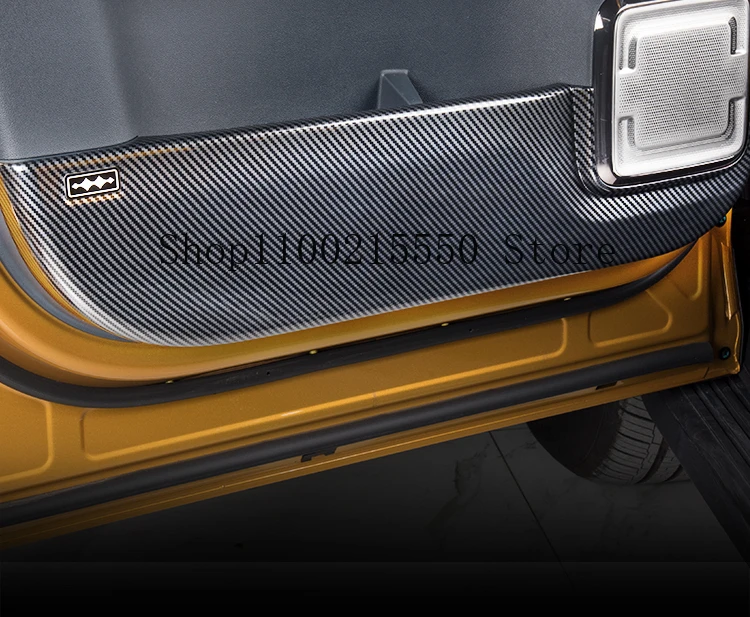 Car Styling Door Anti Plate Trim Gate Kick Pad Guard Cover Protector Decoration Accessories For BYD Equation Leopard 5 2023 +