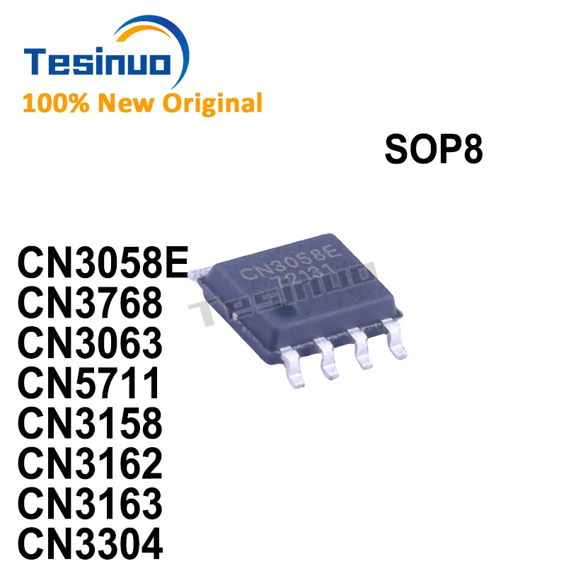 10pieces New CN3058E CN3768 CN3063 CN5711 CN3158 CN3162 CN3163 CN3304 SOP8 Battery management chip  In Stock Fast Shipping
