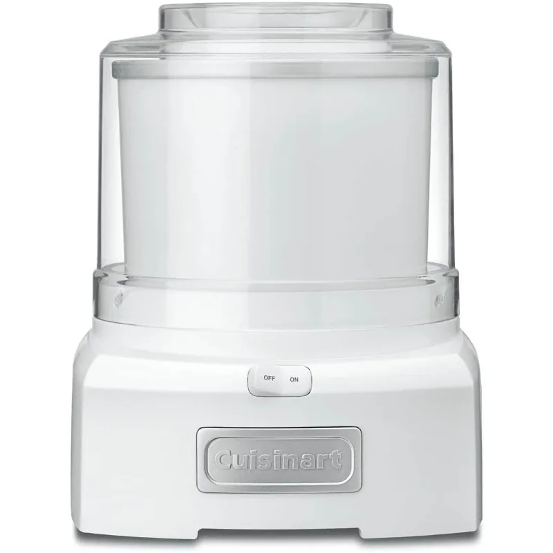 Cuisinart Ice Cream Maker Machine, 1.5 Quart Sorbet, Frozen Yogurt Maker, Double Insulated, White, ICE-21P1