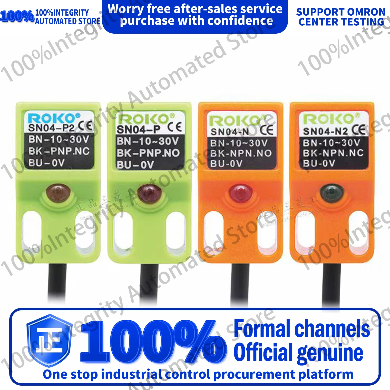 ROKO Square Induction Proximity Switch SN04-N-N2-P Three Wire NPN/PNP Sensor SN04-N  SN04-N2 SN04-P SN04-P2