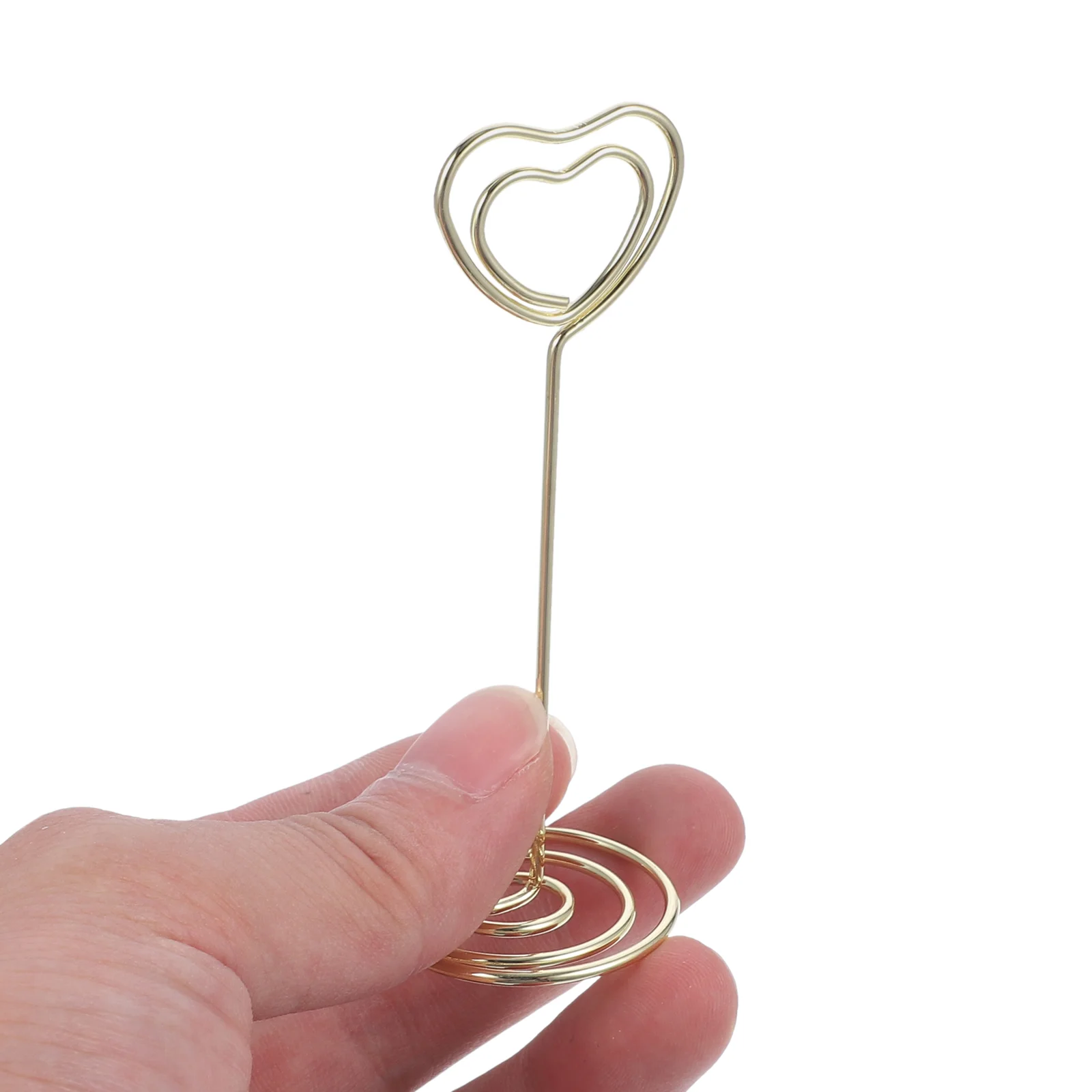 24 PCS Paper Note Clips Photo Holder Label Menu Table Number Holders Heart Shape