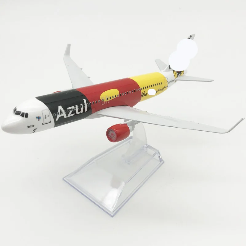 16CM Airplanes Azul Brazilian Airlines A320 Metal Plane Model Aircraft Kid Gift Collectible Display