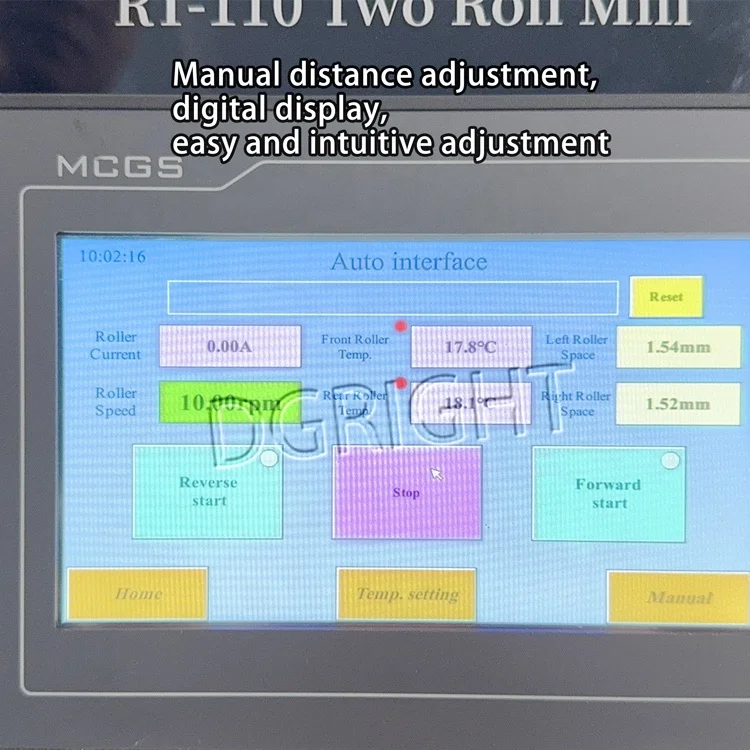 Touch Screen Electronic Heating and Water Cooling Laboratory Small Open Mixing Mill