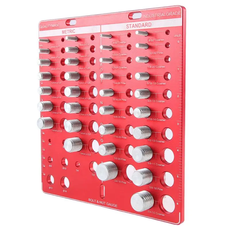 

AEE6-34Проверка гайки и болта, проверка резьбы, идентификатор размера болта и калибра резьбы, линейка с дюймами и сантиметром