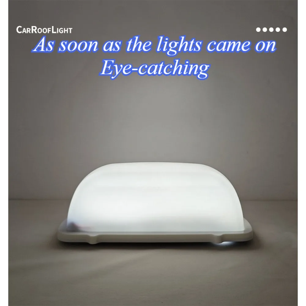 لسيارة أجرة عالمية ضوء سقف السيارة سوبر قوية قاعدة مغناطيسية مستديرة LED علامة إعلانية لملحقات تصفيف السيارة Uber Cab #5