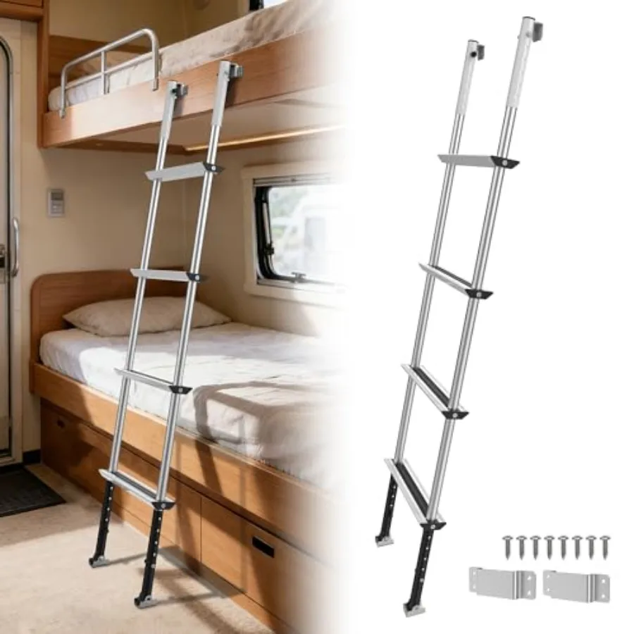 RV Bunk Ladder, 11-Level Height Adjustment Options 56.6