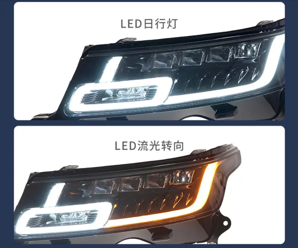 

Car Bumper For Land Range Rover Sport Headlamp Headlight 2014~2017y ALL IN LED DRL Head Light For Ranger Daytime Running Light