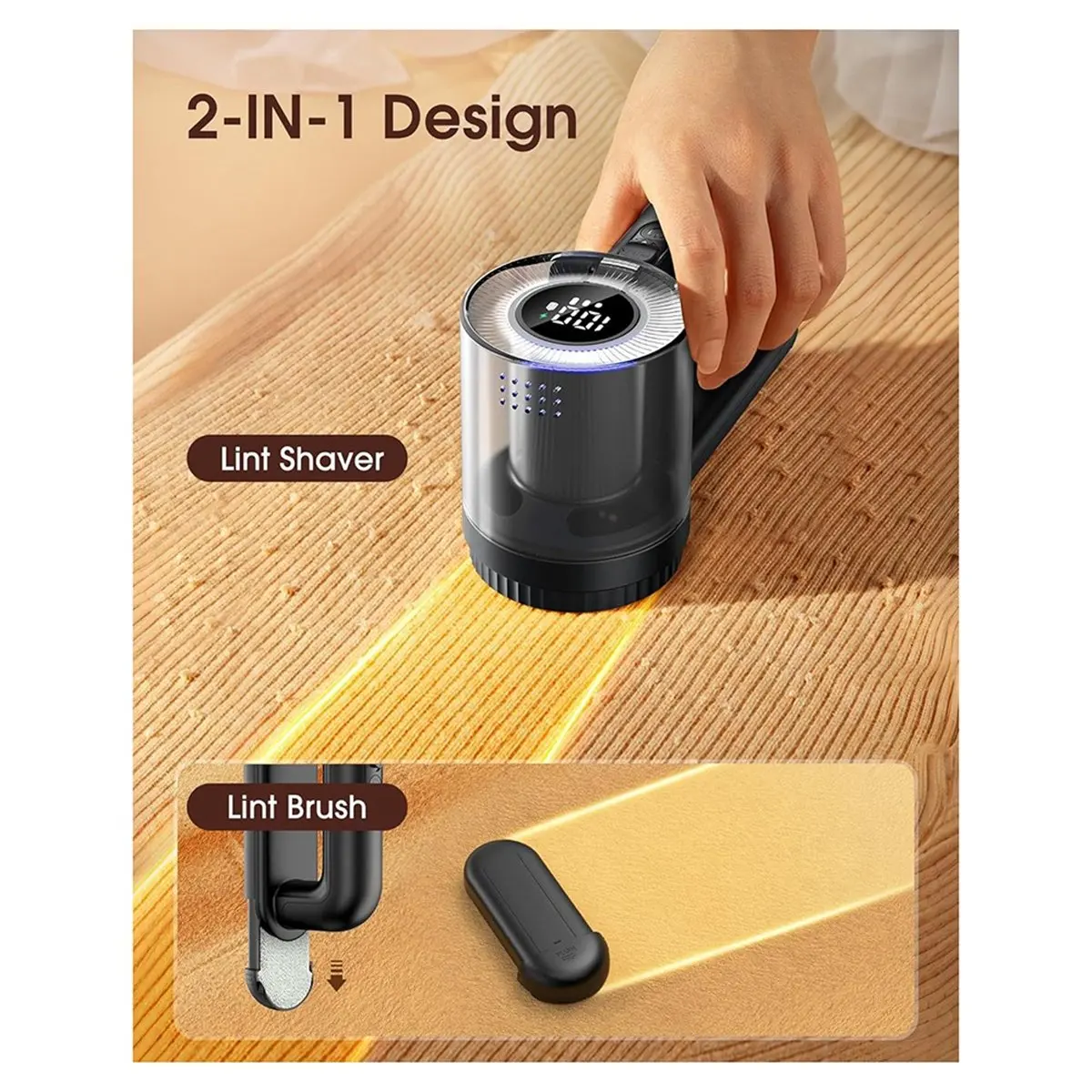 NEW Home Portable Fabric Shaver, Electric Epilator, Digital Display Fabric Sweater Shaver for Hair and Pilling Removal