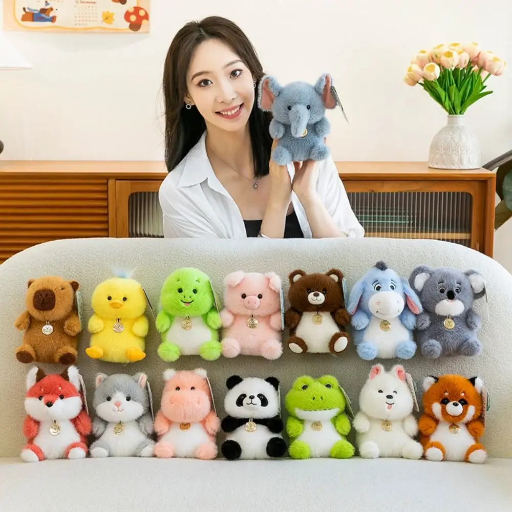 

Funny 17cm Desk Companion Doll Soft Soothe Learning Plush Companion Doll Cartoon Animal Plush Toy for Kids Gift