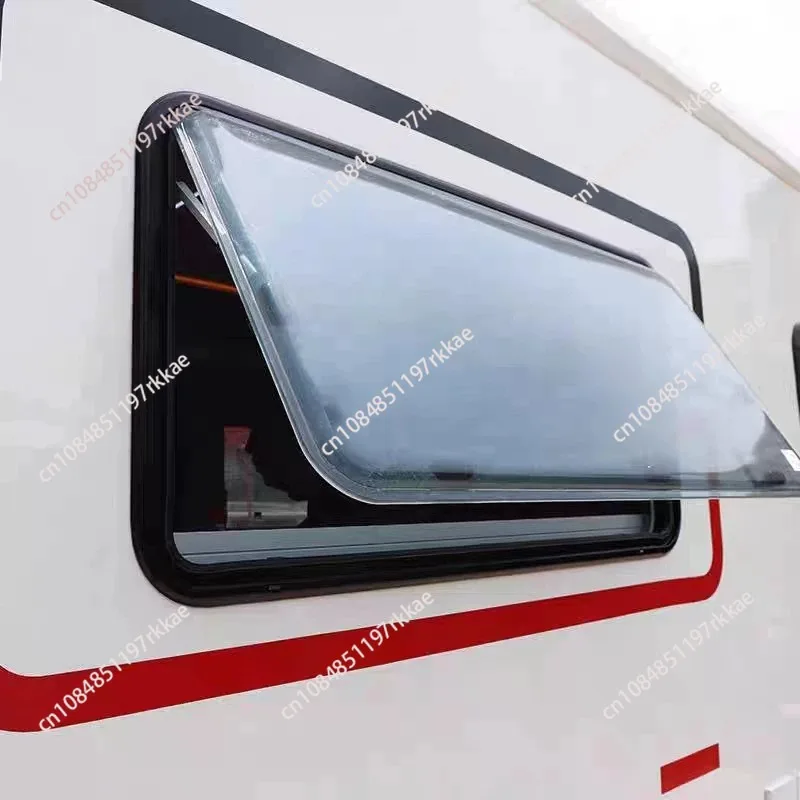 RV window acrylic double-layer external push window trailer hanging thermal insulation glass modified window opening