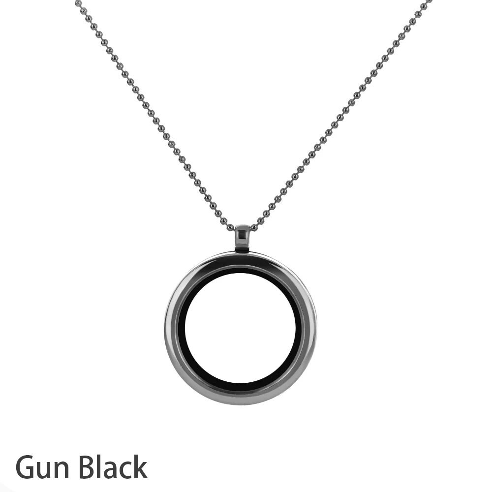 Fashion Crystal Rhinestone Round Glass Locket Pendant  Living Memory Floating Jewelry