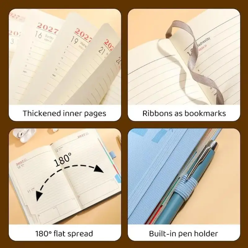 New 2027 New Calendar Log Self Discipline Check In Time Management 365 Day Plan Office School Supplies