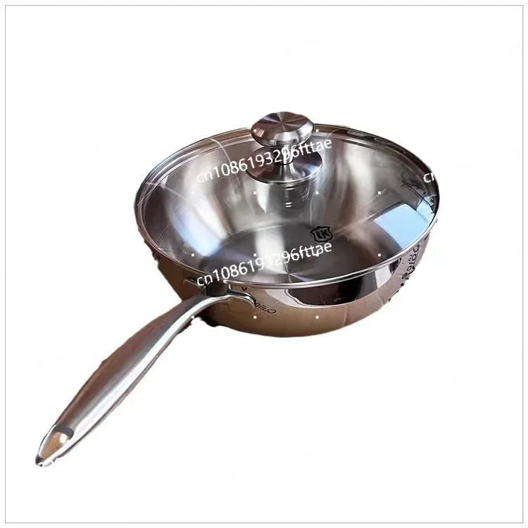 304 Stainless Steel Pot Uncoated Non-Stick Pot Pan Bottom Wok Small Wok Snow Pan Soup Pot