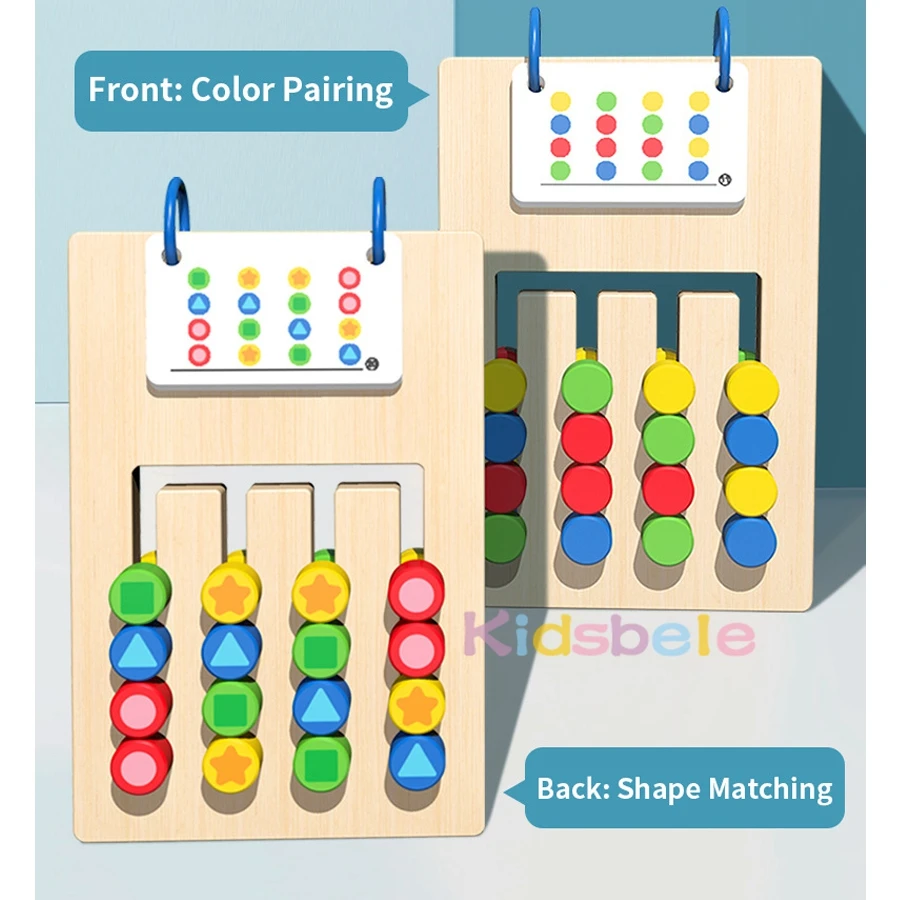 Przedszkolna gra dopasowująca kształty i kolory Montessori Drewniana układanka do sortowania Zabawka dla dzieci Myślenie poznawcze Zabawka do wczesnej edukacji