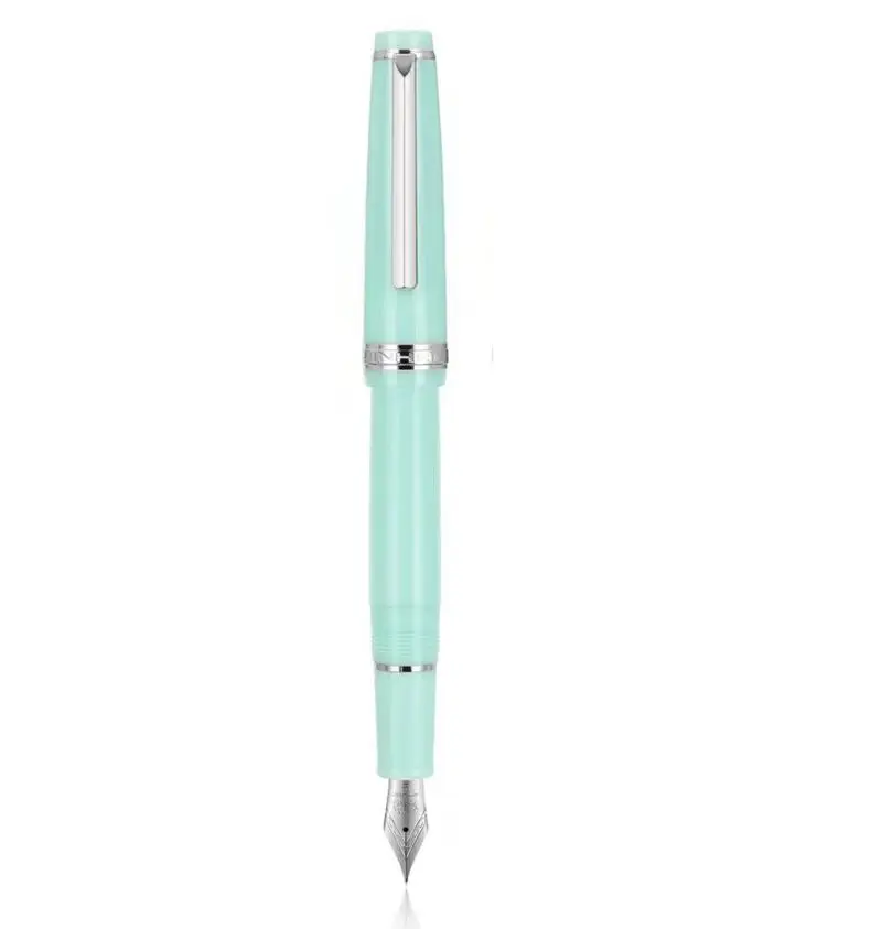 New Jinhao 82 Series Fountain Pen Acrylic F 0.5mm Nib School Office Supplies Business Writing Ink Pens Silver Clip Blue Yellow