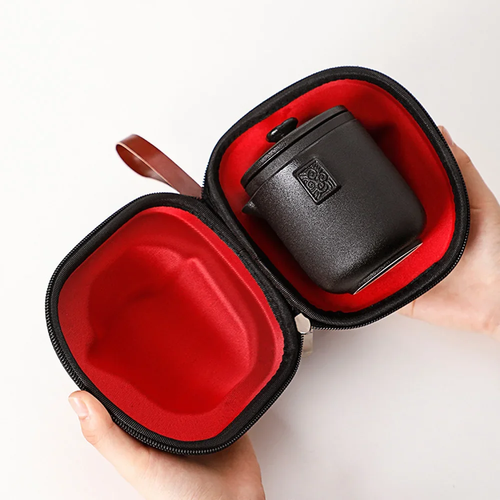 

Керамические наборы чайников, 1 горшок, 4 чашки для чая, китайские ситечки для кунг-фу, гавайские ситечки, портативный дорожный чайный подарок для бизнеса, 260 мл