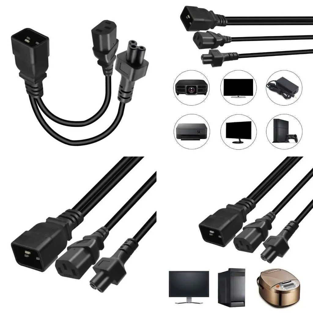 

Y1UB Durability PDU Power Splitter Power Cord Adapter C20 to C13+C5 Connectors