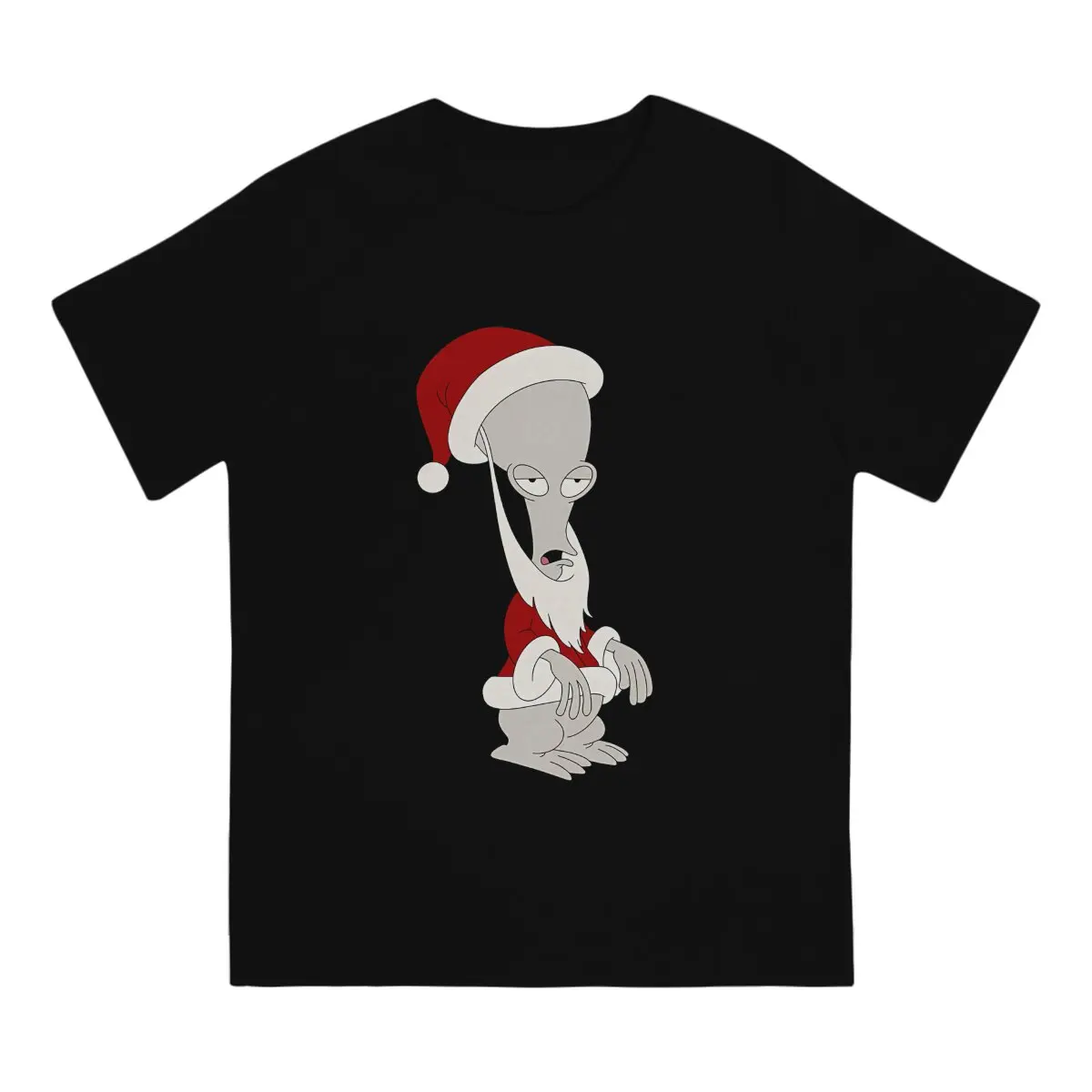 A-American Dad Cartoon Men\'s TShirt Roger As Santa Fashion T Shirt Original Sweatshirts Hipster