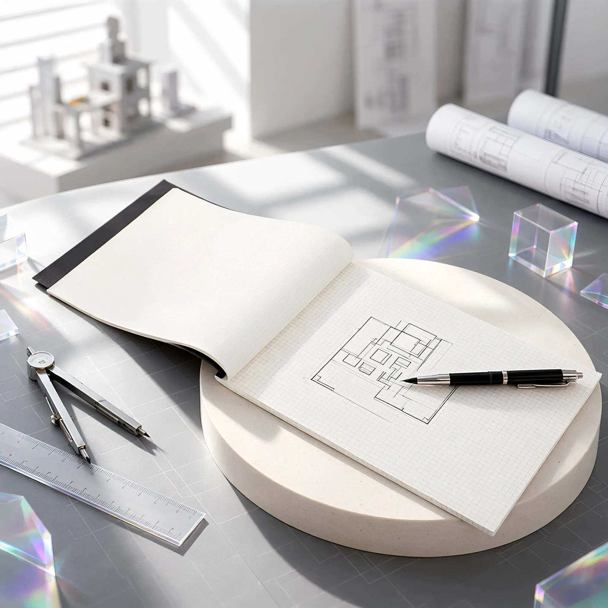 Drawing Grid Paper Engineering Drafting Pad Notebook Quad Large Designer Math Ruled