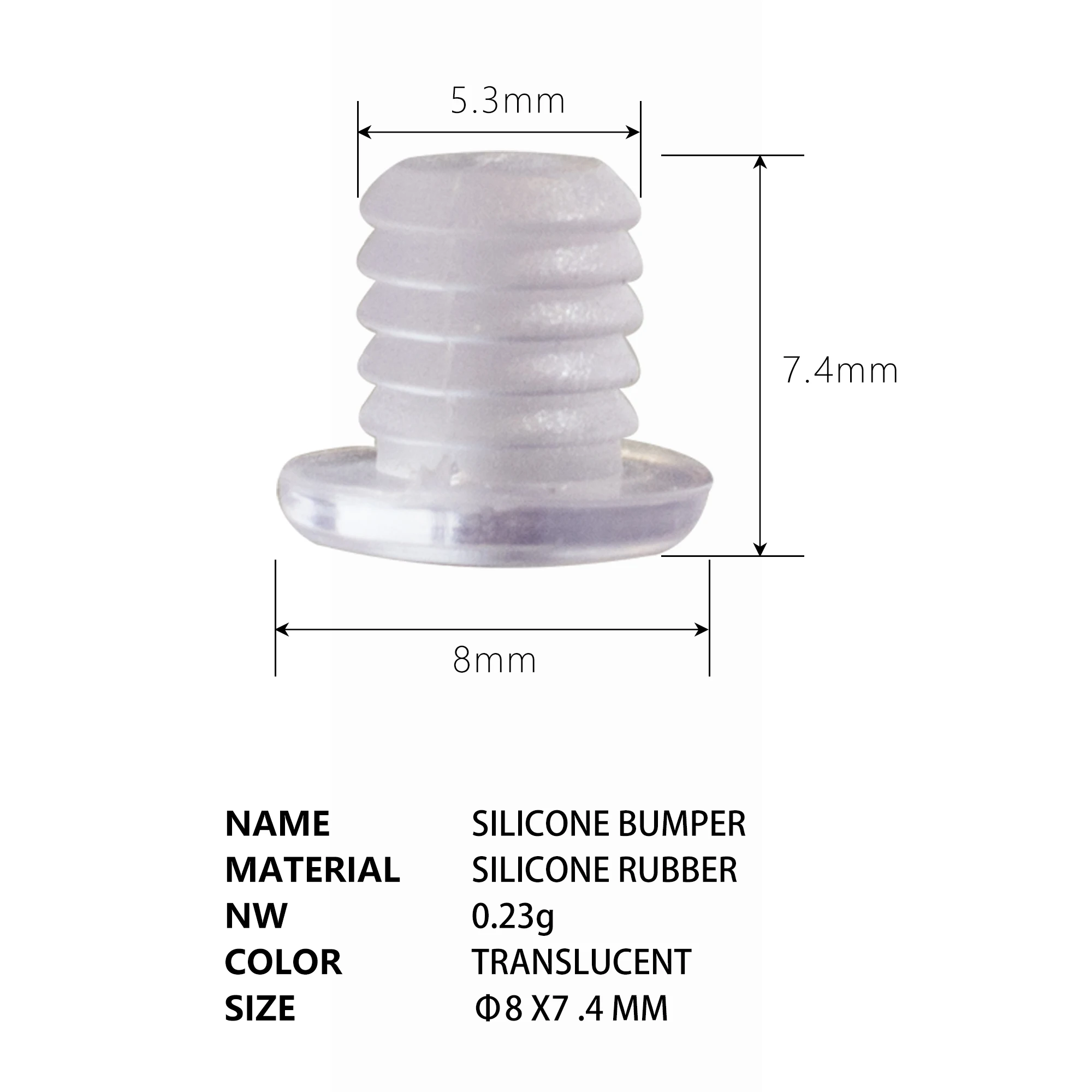 For Furniture Door Drawer Diameter 5mm Small Silicone Rubber Mute Bumper