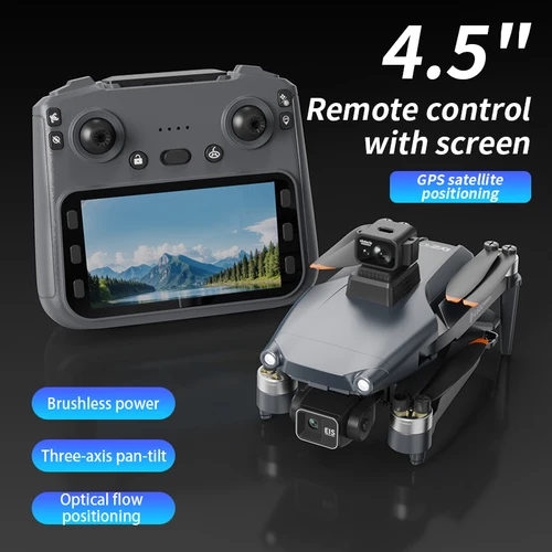 Imagen 2 del producto Nuevo Dron profesional L600 Pro Max con cámara 8K cardán de 3 ejes WIFI 360 °   Dron RC sin escobillas FPV de pantalla grande para evitar obstáculos
