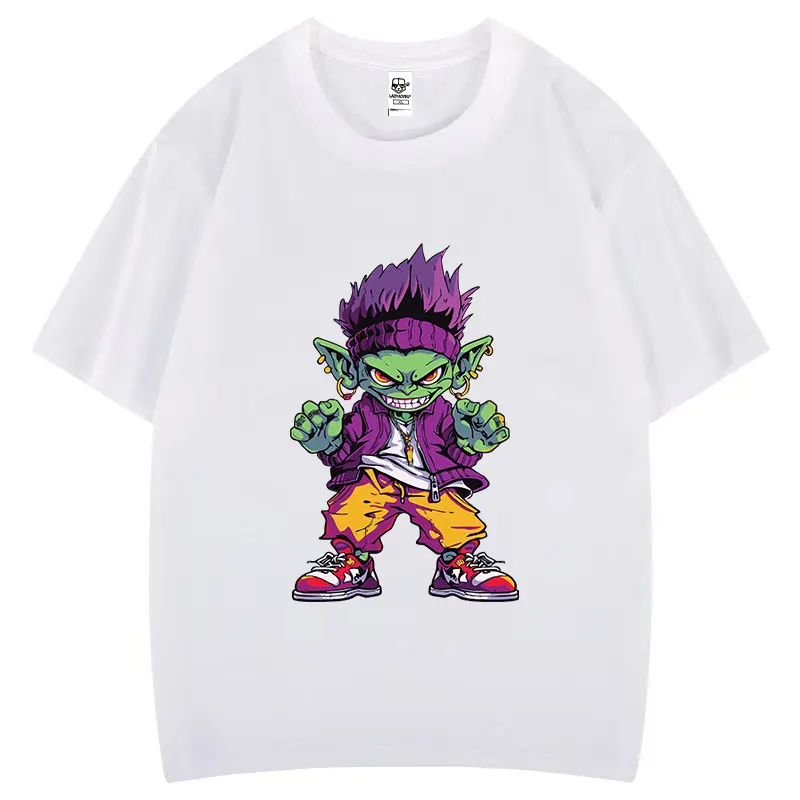 

Creative Troll Hiphop Character Cotton T Shirt Funny Ropa Hombre Gothic Camisetas Humor Aesthetics Classic Comfortable Trending