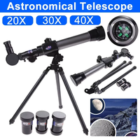 2025 New Children Science Astronomical Telescope Monocular Introductory Teaching Aids High Powered Eyepiece 20X 30X 40X