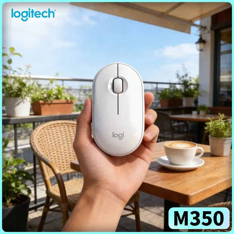 Logitech M350 Travel Wireless Mouse - Ultra-Thin, Silent Clicks, 77g Light, 10m Range, Business Trip Tool
