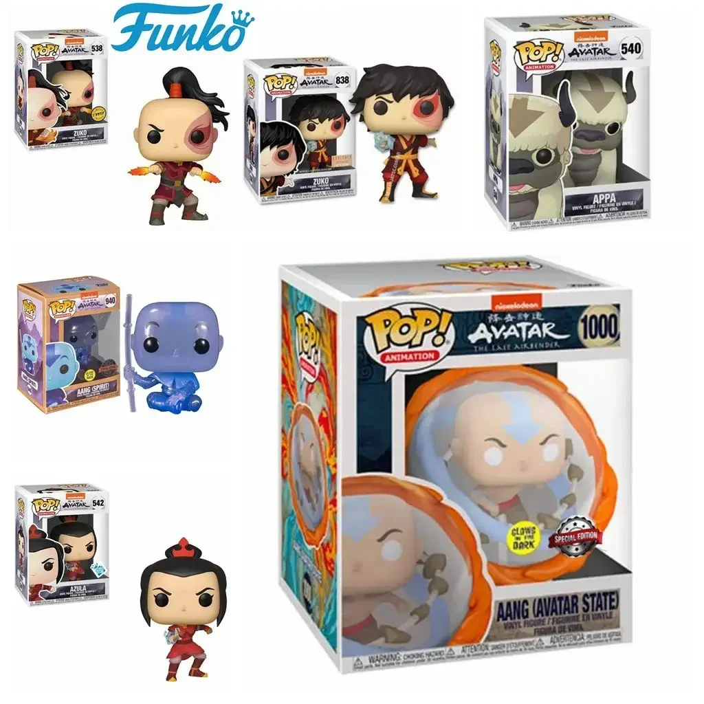 Funko POP AVATAR AULA 542# AANG Avatar State 1000# AANG(Spirit) 940# APPA 540# ZUKO 838# Action Toy Figures Xmas Gift Model Toys