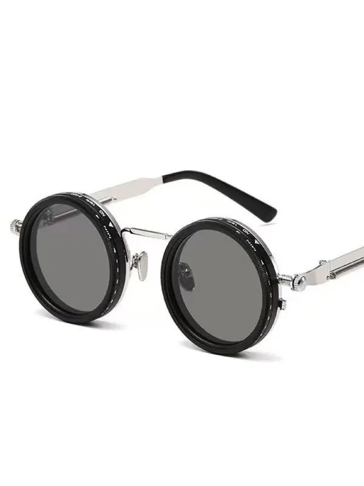 

Polarized Neutral Density 9-level Adjustable Sunglasses Men Women Punk Round Dimming Sun Glasses Fishing Outdoor Eyewear UV400