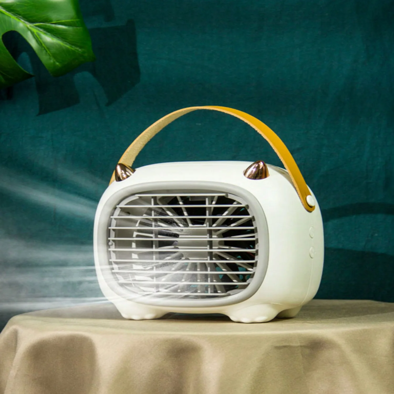 Rechargeable High-Power Mist Fan, Portable Evaporative Air Cooler Humidifier For Dorm, Office