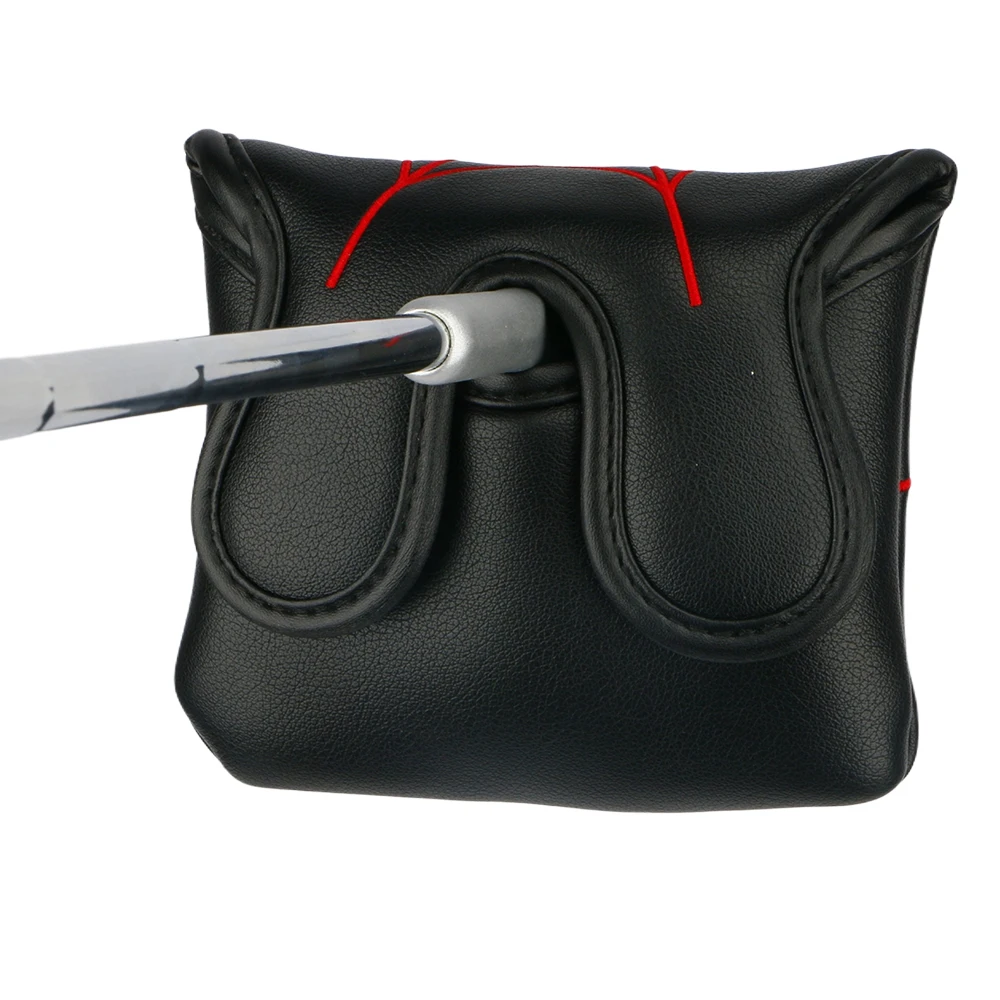 Spider Design Golf Mallet Putter Headcover, Premium PU Leather Club Cover, Magnetic Closure Waterproof Sleeve, Golf Accessories